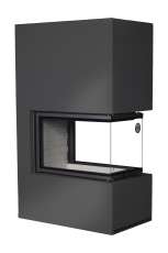 Камин Родос 900 ЧЕРНЫЙ, шамот белый в Гродно