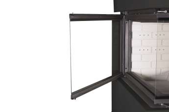 Камин Родос 900 ЧЕРНЫЙ, шамот белый в Гродно