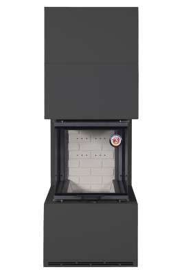 Камин Родос 900 ЧЕРНЫЙ, шамот белый в Гродно