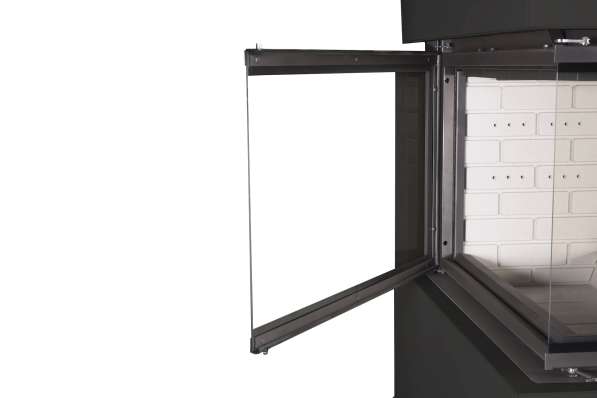 Камин Родос 900 ЧЕРНЫЙ, шамот белый в Гродно