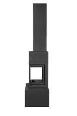 Камин МАДРИД на дровнике Гигант слева черный\белый шамот в Гродно