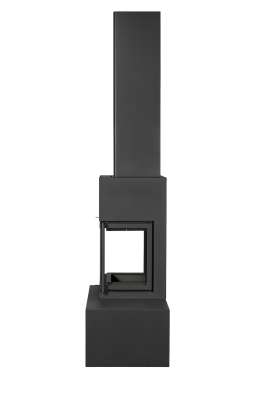 Камин МАДРИД на дровнике Гигант слева черный\белый шамот в Гродно