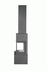 Камин МАДРИД на дровнике Гигант справа черный\белый шамот в Гродно