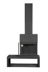 Камин МАДРИД на дровнике Гигант справа черный\белый шамот в Гродно