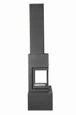 Камин МАДРИД на дровнике Гигант центральный черный\белый шамот в Гродно