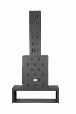 Камин МАДРИД на дровнике Гигант центральный черный\белый шамот в Гродно