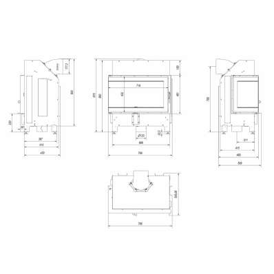 Каминная топка ILDNORD MALMO в Гродно