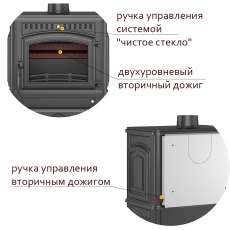 Печь-камин Везувий LV-12 Антрацит в Гродно