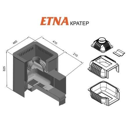 Печь для бани Этна Магма 18 (ДТ-4) в Гродно