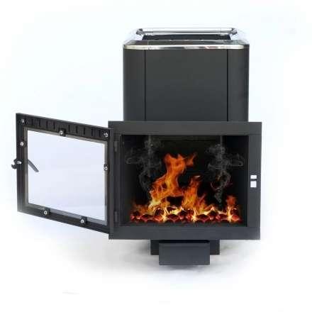 Печь банная чугунная СИБИРЬ 24 Конвекционная Панорамное стекло в Гродно