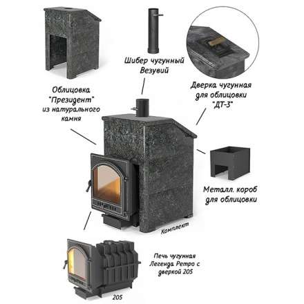 Комплект Президент Везувий Легенда Ретро 205 Змеевик в Гродно