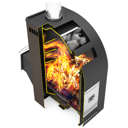 Печь для бани Теплодар Лагуна-12 ТК Панорама в Гродно