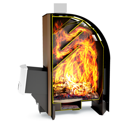 Печь для бани Теплодар Лагуна-12 ТК Панорама в Гродно