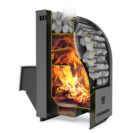 Печь для бани Теплодар Каскад-12Т Панорама в Гродно