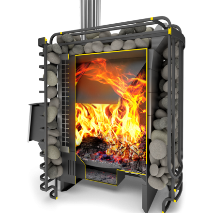 Печь для бани Теплодар Сибирский Утес-20 ЛП Профи Панорама в Гродно