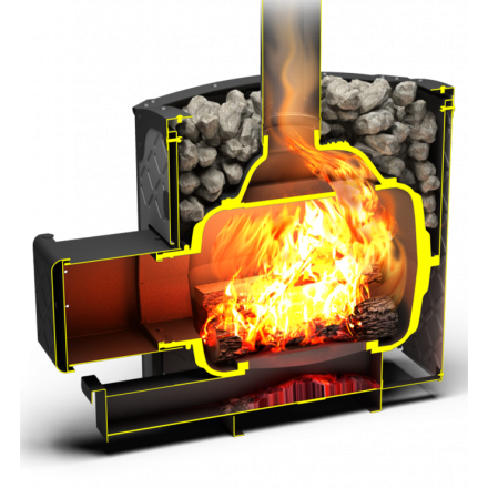 Печь для бани Теплодар Былина-18Ч Панорама в Гродно