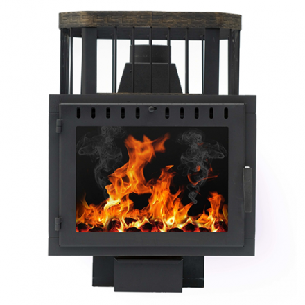 Печь банная Сибирь-24 (панорамное стекло, сетка квадрат) в Гродно