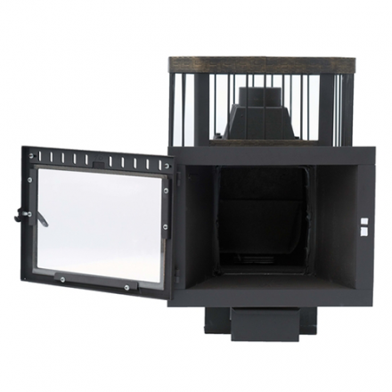 Печь банная Сибирь-24 (панорамное стекло, сетка квадрат) в Гродно