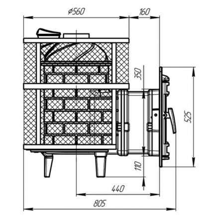 Банная печь ProMetall Атмосфера-М мини сетка в Гродно