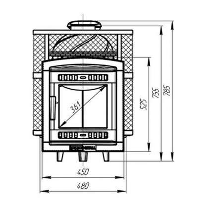 Банная печь ProMetall Атмосфера-М мини сетка в Гродно