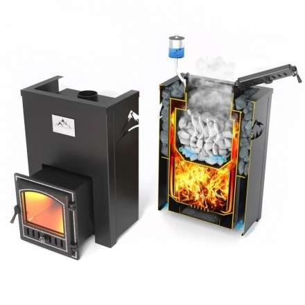 Печь для бани Везувий Эверест Inox 25 (205) под облицовку в Гродно