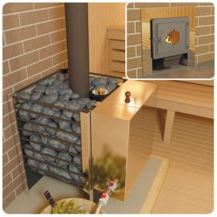 Печь для бани Добросталь Жара-люкс 30 чугунная дверка в Гродно