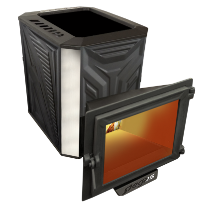 Банная печь Пегас 16 панорама нерж конвекция амазонка бай фото в Гродно