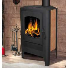 Стальная печь-камин со стеклом Бавария Эко угловая с плитой одна конфорка фото  в Гродно