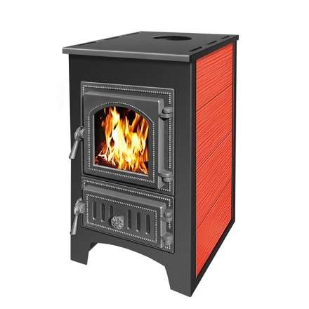 Печь-камин Везувий ПК-01 (270) красная 9 кВт Амазонка бай фото в Гродно