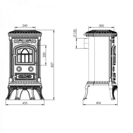Купить Печь-камин Печь-камин NORDflam Plato чугун в Гродно Амазонка бай фото в Гродно