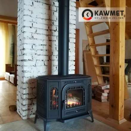 Купить Печь-камин Kawmet P7 LB в интерьере чугунный в Гродно в Гродно