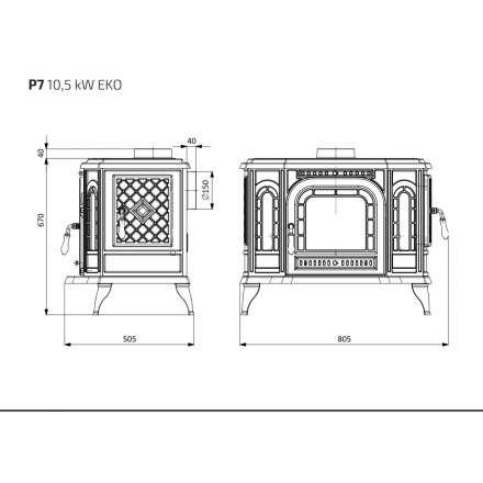 Купить Печь-камин Kawmet P7 LB в интерьере чугунный в Гродно в Гродно