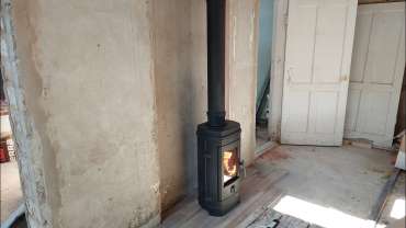 Купить недорогой камин с большим стеклом EVEREST F7 в Гродно в Гродно