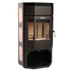 Стальной популярный камин с отделкой шамотом Сибирь 12 фото в Гродно