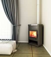 Стальной недорогой камин Теплодар ОВ-120 (угловой) фото в Гродно