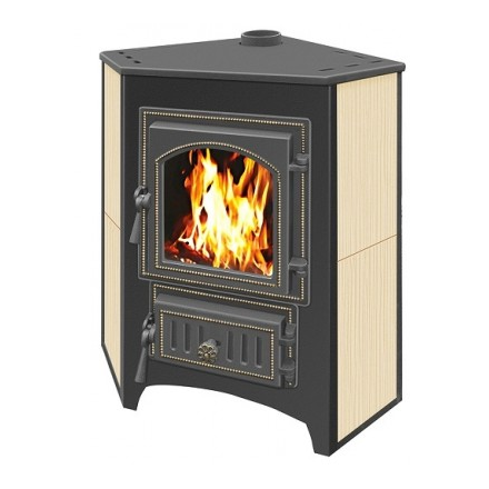 Печь-камин Везувий ПК-01 (220) угловой бежевый 9 кВт Амазонка бай фото в Гродно