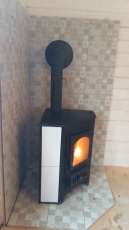 Купить Печь-камин Везувий ПК-01 (220) угловой бежевый 9 кВт в Гродно фото в Гродно