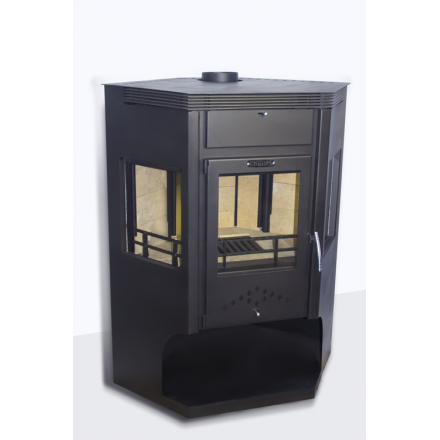 Стальной камин Сибирь 15 с дровницей фото в Гродно