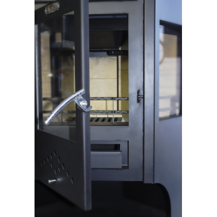 Стальной недорогой камин Сибирь 15 с дровницей фото в Гродно