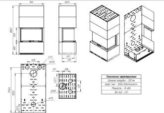 Стильный камин со стеклом Родос 800 черный фото Стильный камин Родос 800 черный фото в Гродно
