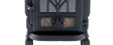 Чугунный камин со стеклом Сибирь 7 фото в интерьере в Гродно