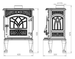 Недорогой камин Сибирь 7 чугунная фото в Гродно