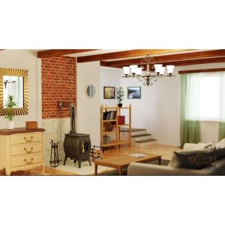 Купить Печь-камин Печь-камин ProMetall Бахта (серая) чугун в Гродно Амазонка бай фото в Гродно