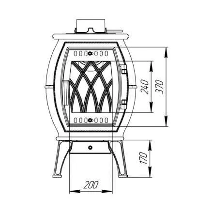 Купить Печь-камин Печь-камин ProMetall Бахта (серая) чугун в Гродно Амазонка бай фото в Гродно