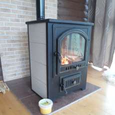 Купить Печь-камин Везувий ПК-01 (205) c плитой бежевая 12 кВт в Гродно в Гродно