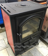 Купить Печь-камин Везувий ПК-01 (205) c плитой красная 12 кВт в Гродно в Гродно