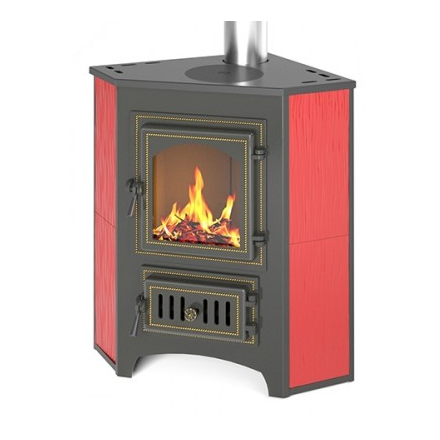 Печь-камин Везувий ПК-01 (220) с конфоркой угловой красный 9 кВт Амазонка бай фото Печь-камин Везувий ПК-01 (220) с конфоркой угловой красный 9 кВт купить в Гродно