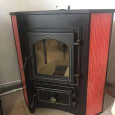 Купить Печь-камин Везувий ПК-01 (220) угловой красный 9 кВт в Гродно в Гродно