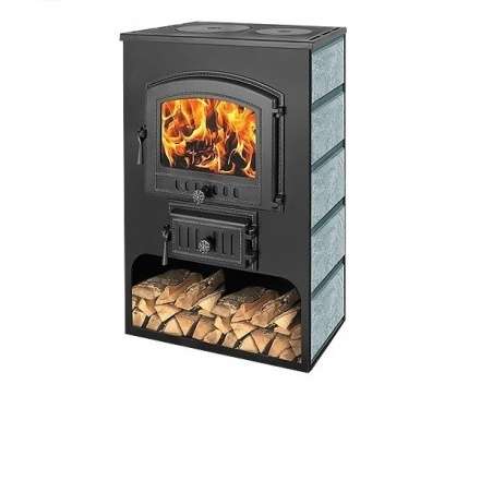 Печь-камин Везувий ПК-03 (224) с плитой талькохлорит 12 кВт Амазонка бай фото в Гродно