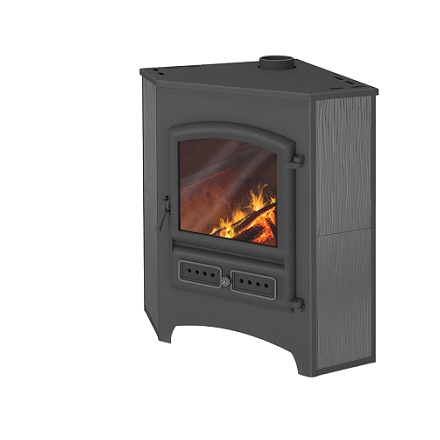 Камин ЭТНА (БКД) угловой Антрацит ф115 мм купить в Гродно